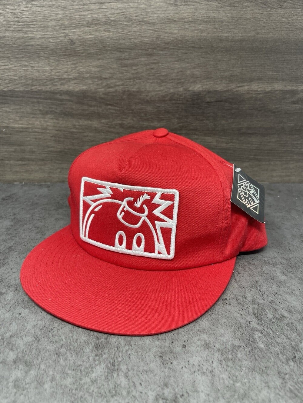 The Hundreds Patch Adam Snapback Hat Red White Adam Bomb Streetwear Cap NWT